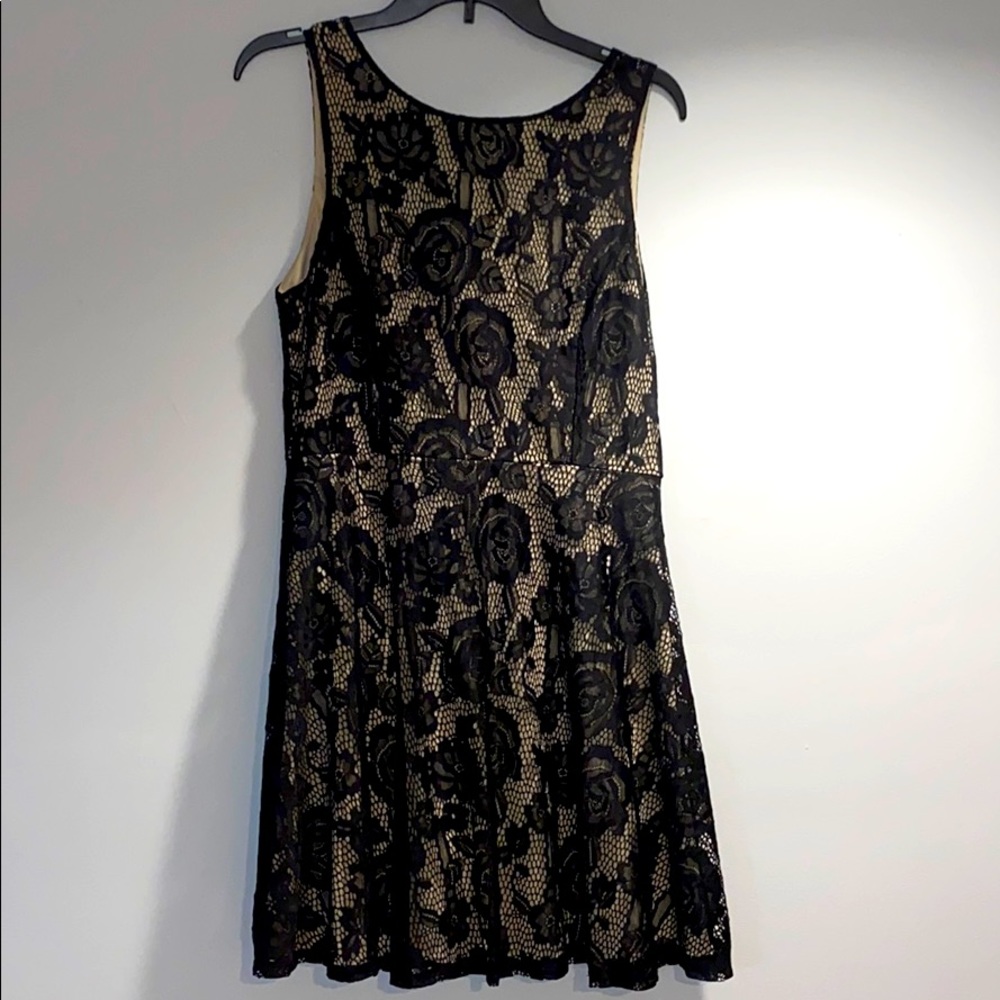 Black and cream dress